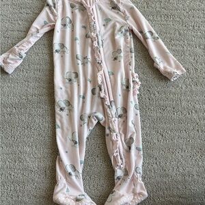 Angel Dear Pink Elephant Kids Footie